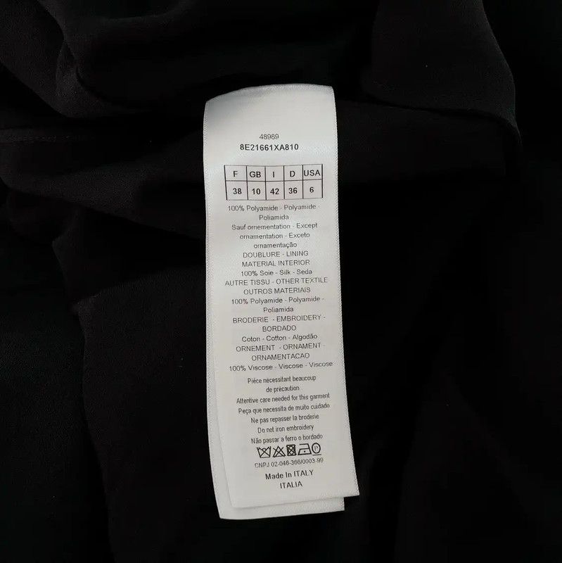 Dior Dior Black Nylon Short Sleeve Dress 0089 Size M / US 6-8 / IT 42-44 - 8 Thumbnail