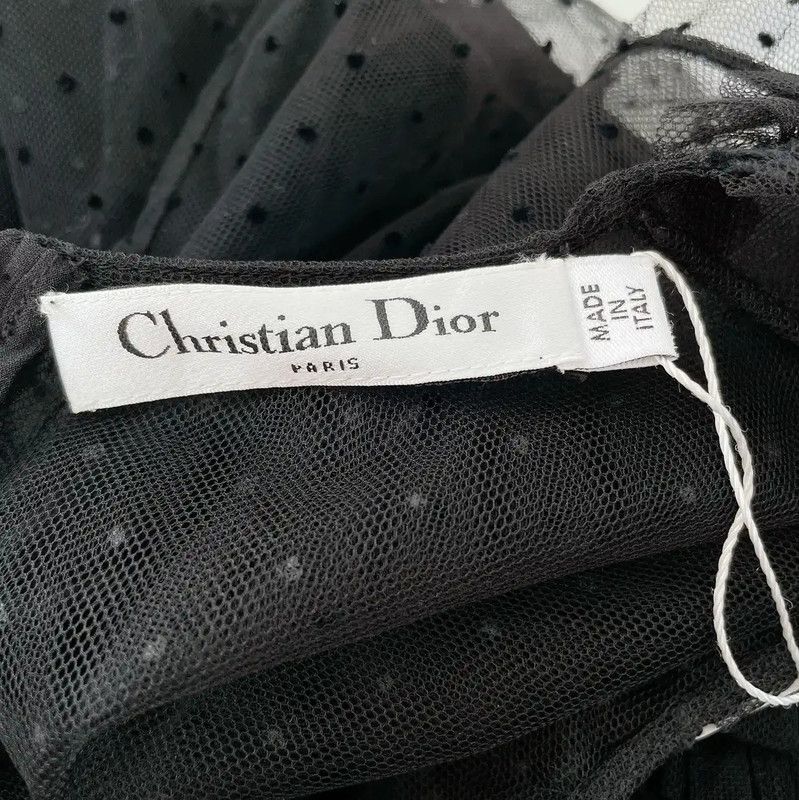 Dior Dior Black Nylon Short Sleeve Dress 0089 Size M / US 6-8 / IT 42-44 - 6 Thumbnail