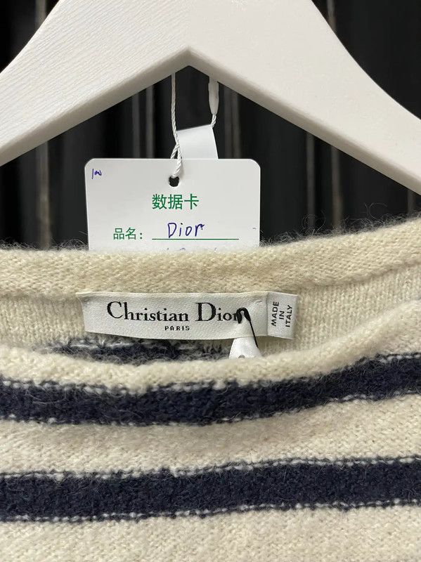 Dior Dior Women's Striped Cashmere Sweater 0089 Size ONE SIZE - 5 Thumbnail