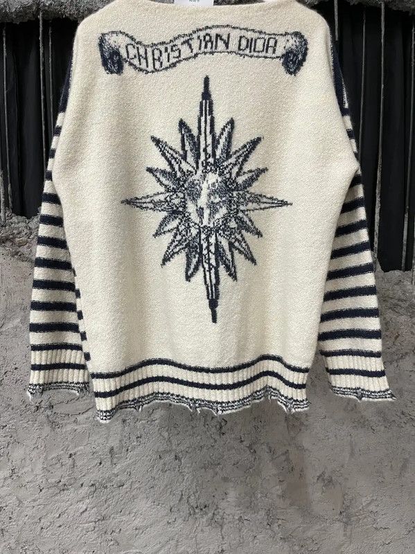 Dior Dior Women's Striped Cashmere Sweater 0089 Size ONE SIZE - 4 Thumbnail