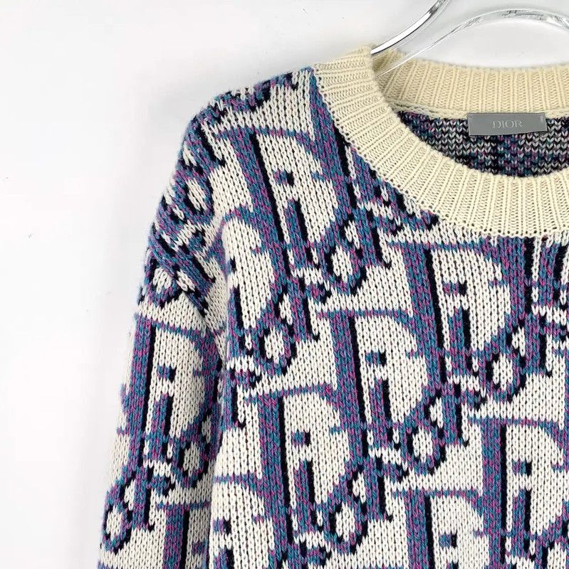 Dior Dior Blue Wool Women's Sweater 0089 Size S / US 4 / IT 40 - 3 Thumbnail