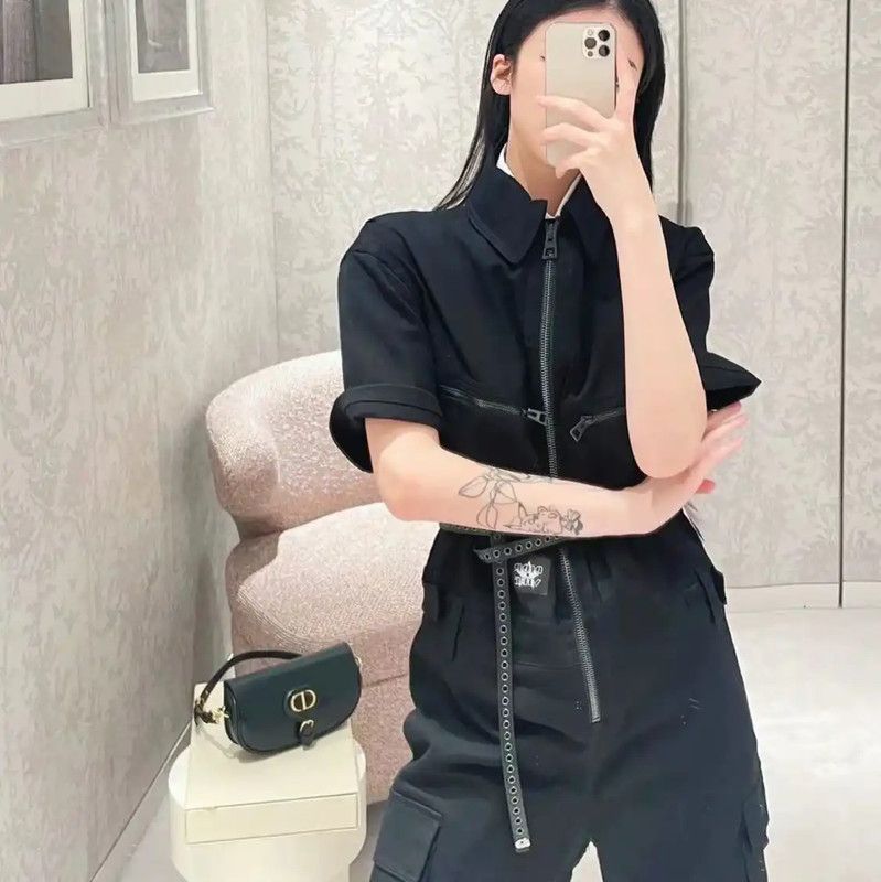 Dior Dior Black Cotton Dress for Women 0089 Size M / US 6-8 / IT 42-44 - 8 Thumbnail