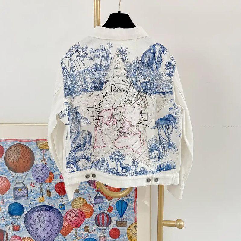 Dior Dior White Cotton Jacket for Women 0089 Size XS / US 0-2 / IT 36-38 - 2 Thumbnail