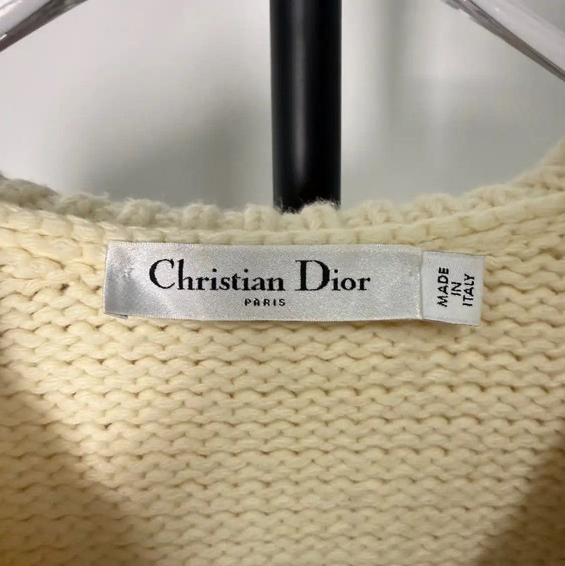 Dior Dior Women's Cream Cotton Cardigan Sweater 0089 Size S / US 4 / IT 40 - 7 Thumbnail