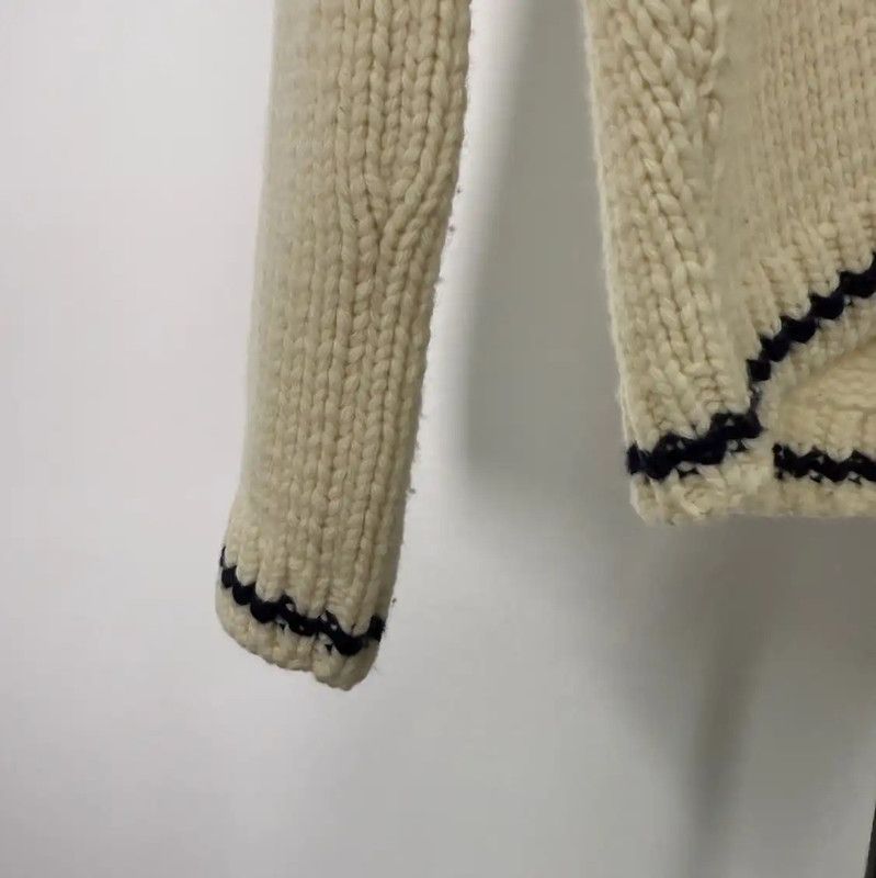 Dior Dior Women's Cream Cotton Cardigan Sweater 0089 Size S / US 4 / IT 40 - 5 Thumbnail