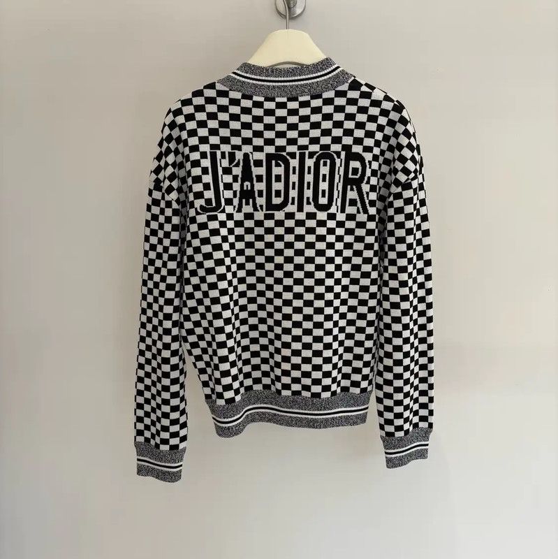 Dior Dior Black Checkered Silk Jacket for Women 0089 Size M / US 6-8 / IT 42-44 - 2 Thumbnail