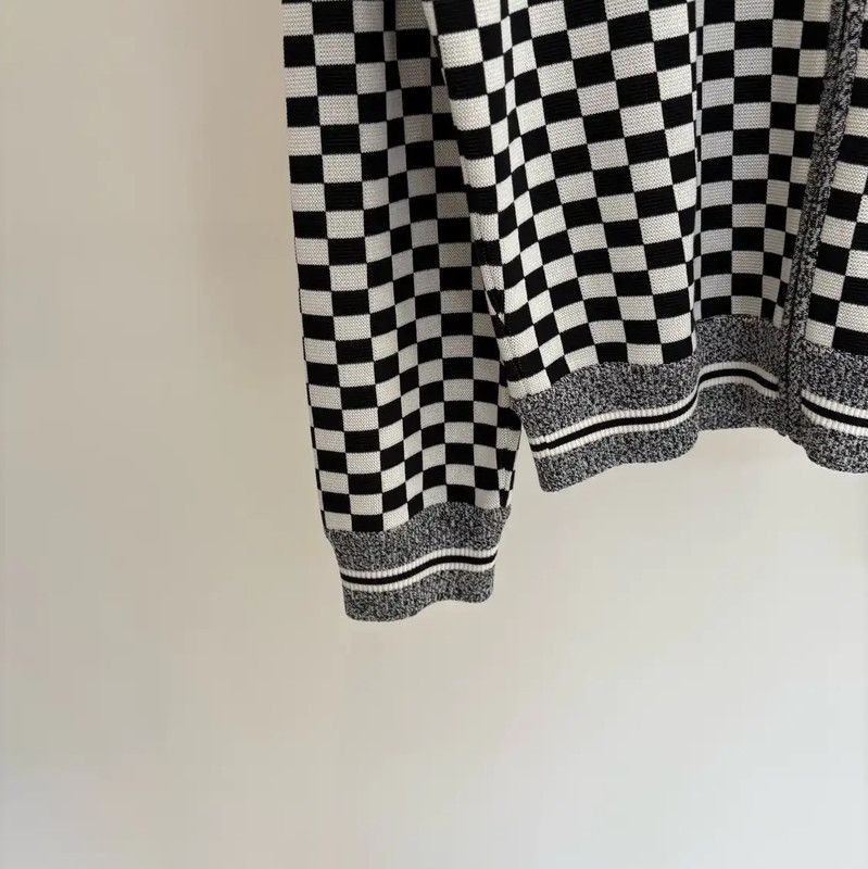 Dior Dior Black Checkered Silk Jacket for Women 0089 Size M / US 6-8 / IT 42-44 - 5 Thumbnail