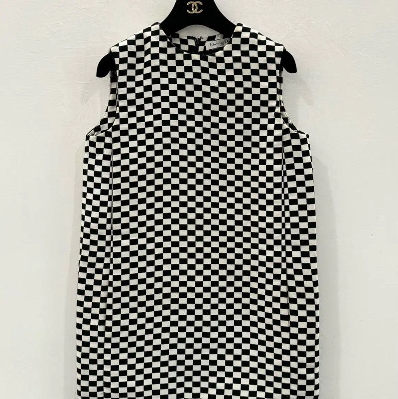 Dior Dior Black Cotton Sleeveless Dress 0089 Size S / US 4 / IT 40 - 2 Thumbnail