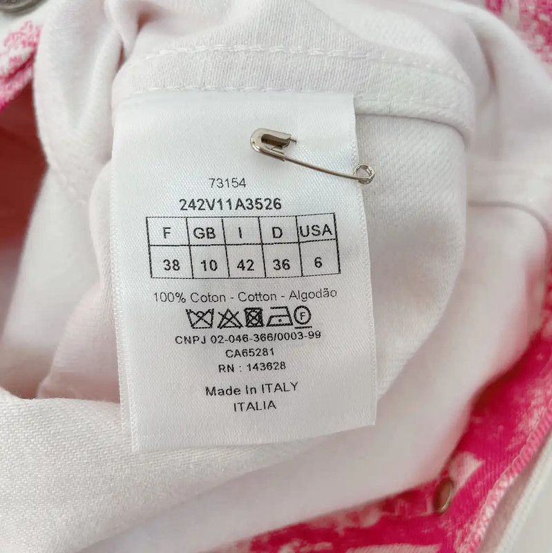 Dior Dior Pink Cotton Embroidered Jacket for Women 0089 Size M / US 6-8 / IT 42-44 - 8 Thumbnail