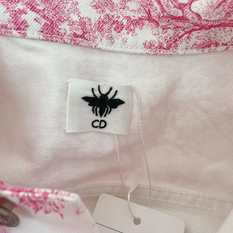 Dior Dior Pink Cotton Embroidered Jacket for Women 0089 Size M / US 6-8 / IT 42-44 - 6 Thumbnail