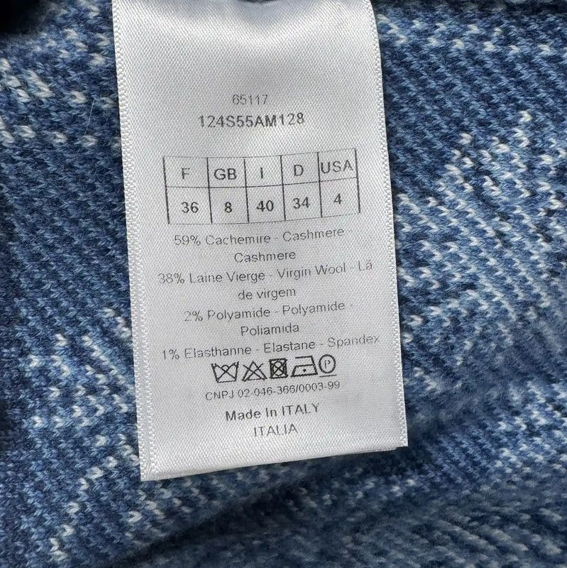 Dior Dior Blue Cashmere Printed Long Sleeve Sweater 0089 Size M / US 6-8 / IT 42-44 - 7 Thumbnail