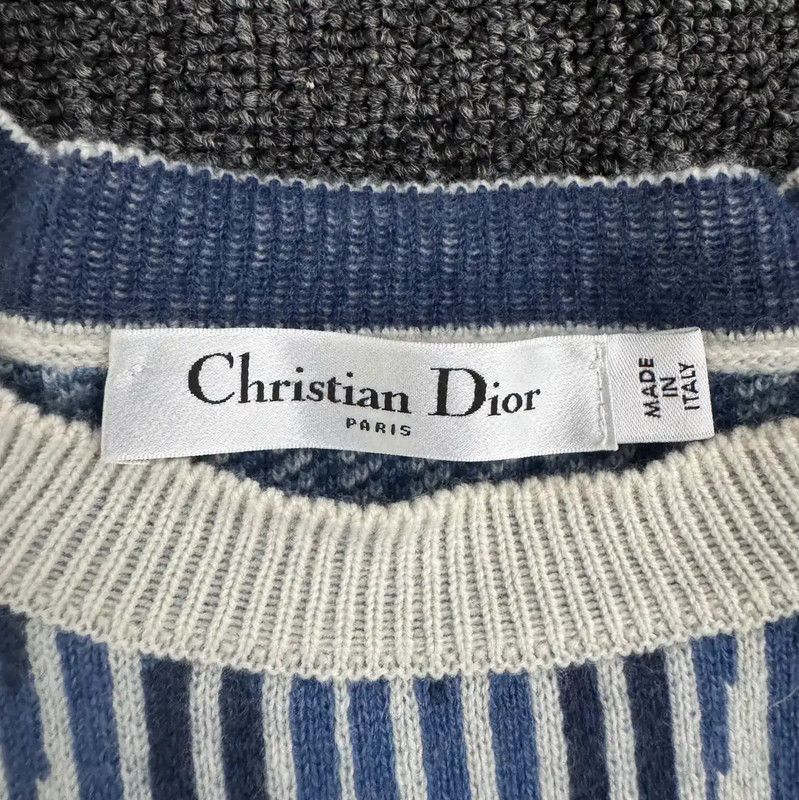 Dior Dior Blue Cashmere Printed Long Sleeve Sweater 0089 Size M / US 6-8 / IT 42-44 - 6 Thumbnail