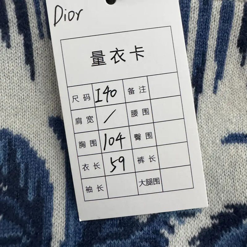 Dior Dior Blue Cashmere Printed Long Sleeve Sweater 0089 Size M / US 6-8 / IT 42-44 - 9 Thumbnail