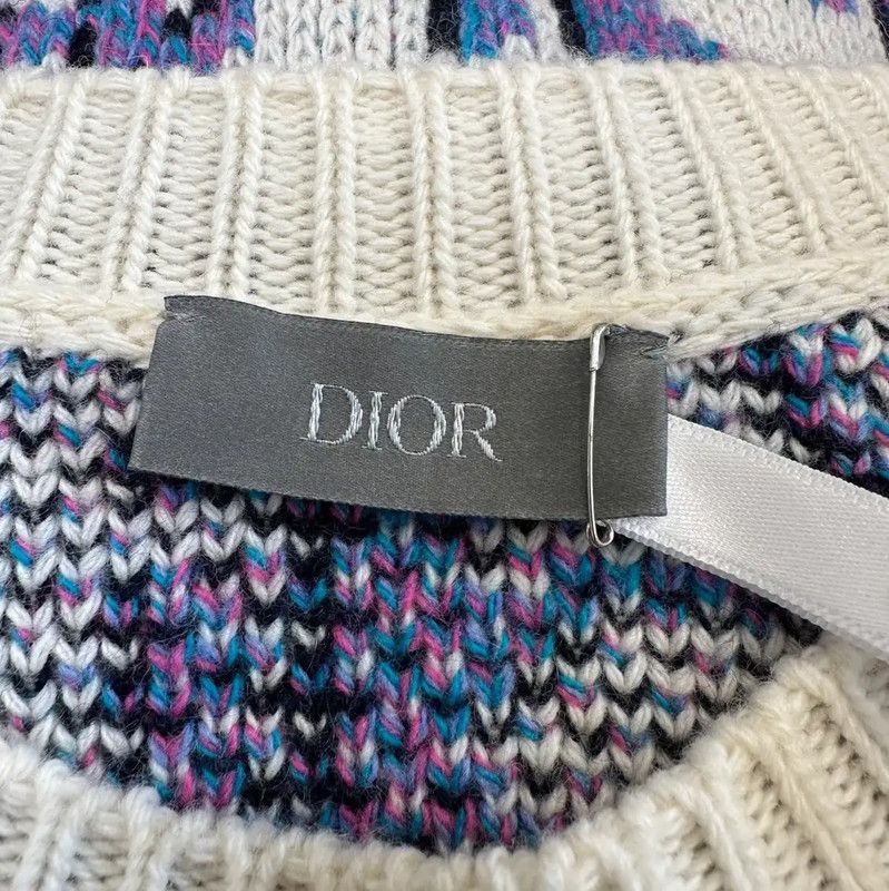 Dior Dior Purple Wool Logo Long Sleeve Sweater 0089 Size S / US 4 / IT 40 - 8 Thumbnail