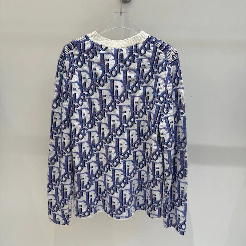Dior Dior Purple Wool Logo Long Sleeve Sweater 0089 Size S / US 4 / IT 40 - 5 Thumbnail