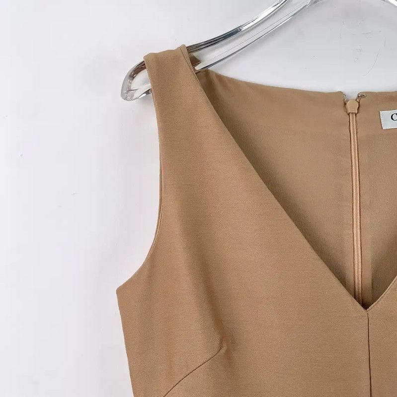 Dior Dior Brown Wool Short Dress for Women 0089 Size S / US 4 / IT 40 - 3 Thumbnail