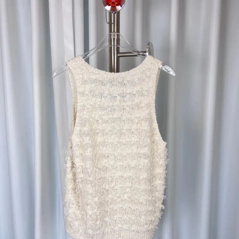 Dior Dior White Women's Sweater Tank Top 0089 Size XXL / US 16-18 / IT 52-54 - 3 Thumbnail