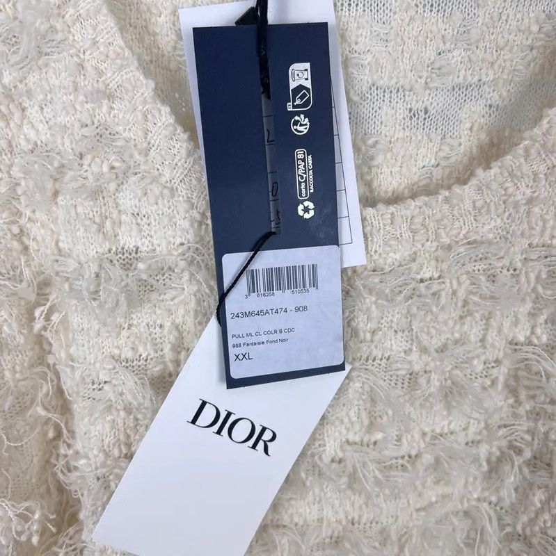 Dior Dior White Women's Sweater Tank Top 0089 Size XXL / US 16-18 / IT 52-54 - 4 Thumbnail