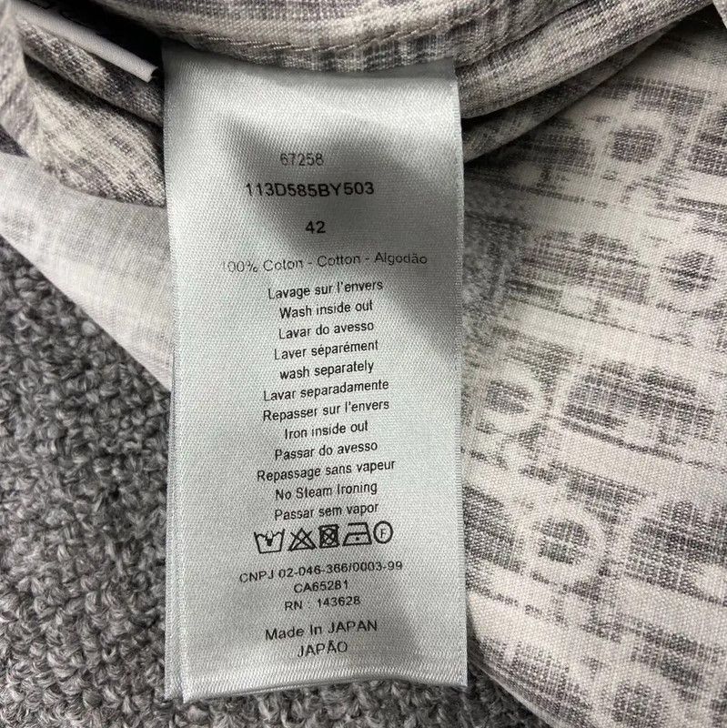 Dior Dior Gray Cotton Shirt for Women 0089 Size L / US 10 / IT 46 - 5 Thumbnail