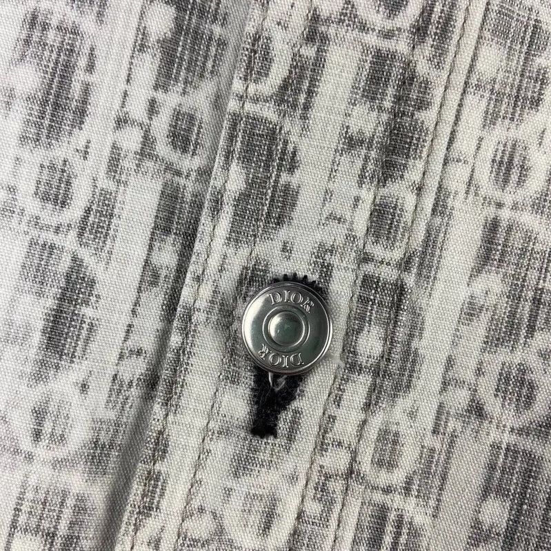 Dior Dior Gray Cotton Shirt for Women 0089 Size L / US 10 / IT 46 - 3 Thumbnail