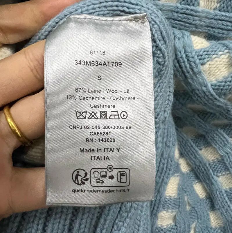 Dior Dior Blue Wool Long Sleeve Sweater 0089 Size S / US 4 / IT 40 - 4 Thumbnail