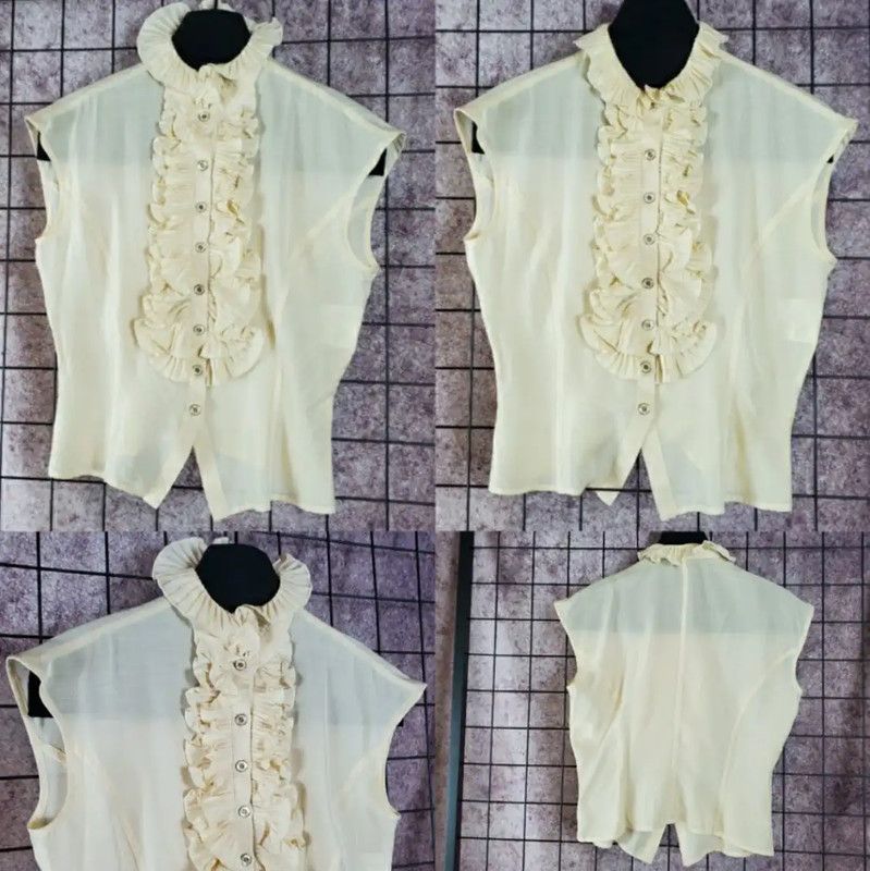 Dior Dior Summer Beige Silk Blend Short Sleeve Shirt 0089 Size M / US 6-8 / IT 42-44 - 3 Thumbnail