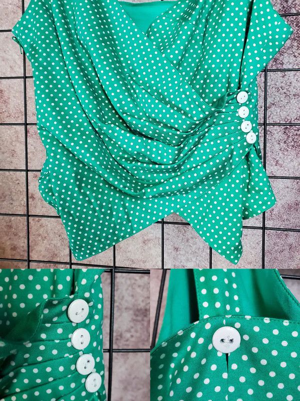 Dior Dior Summer Green Polka Dot Short Top 0089 Size M / US 6-8 / IT 42-44 - 6 Thumbnail