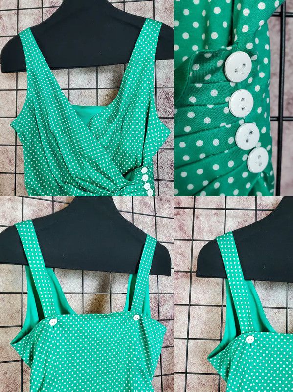 Dior Dior Summer Green Polka Dot Short Top 0089 Size M / US 6-8 / IT 42-44 - 5 Thumbnail
