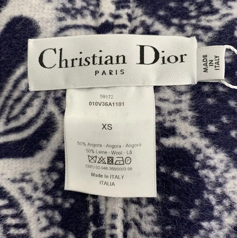 Dior Dior Women's Dark Blue Wool Cardigan 0089 Size XS / US 0-2 / IT 36-38 - 6 Thumbnail