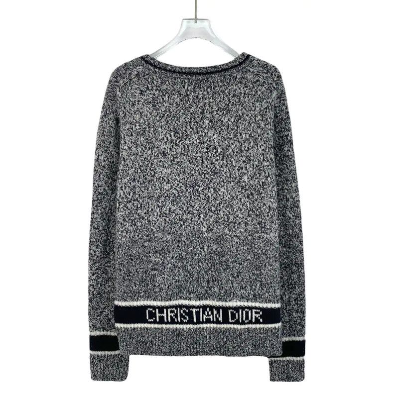 Dior Dior Gray Wool Women's Pullover Sweater 0089 Size ONE SIZE - 2 Thumbnail