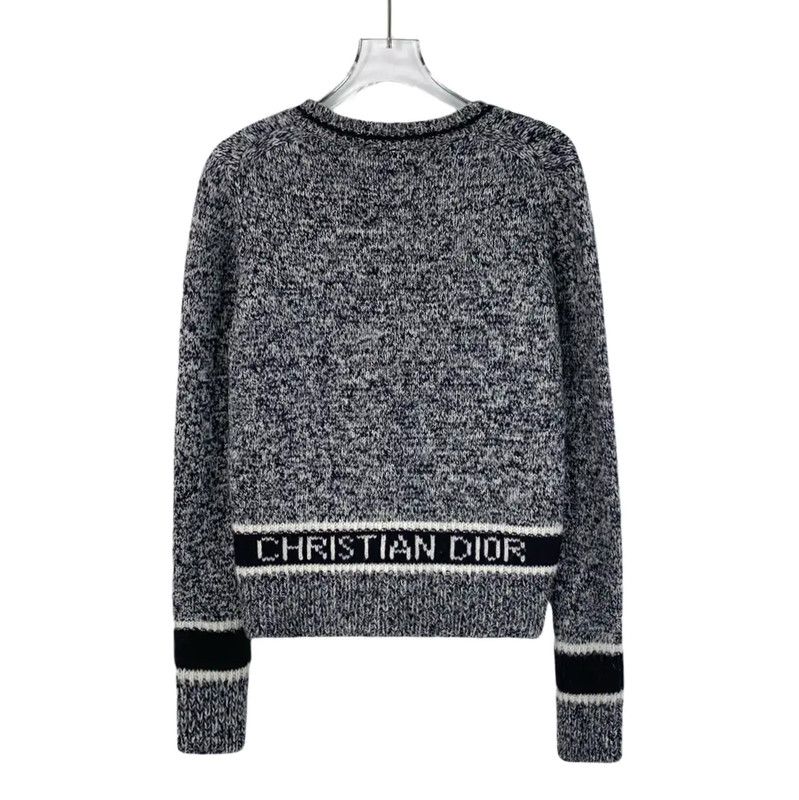 Dior Dior Gray Wool Women's Pullover Sweater 0089 Size XXS / US 00 / IT 34 - 2 Thumbnail