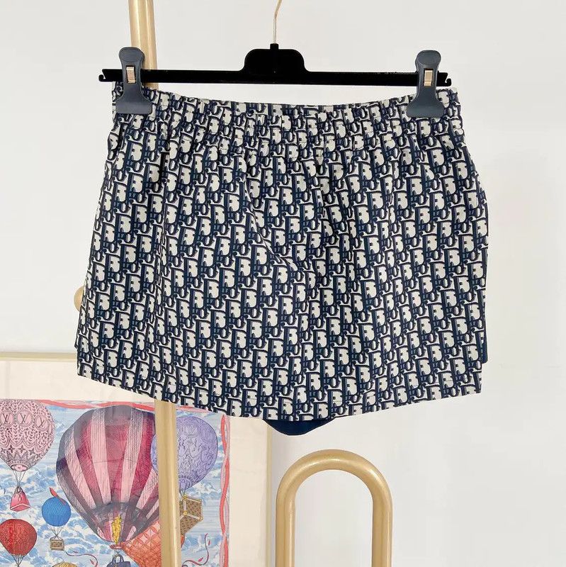 Dior Dior Blue Printed Polyester Women's Shorts 0089 Size 23" - 2 Thumbnail