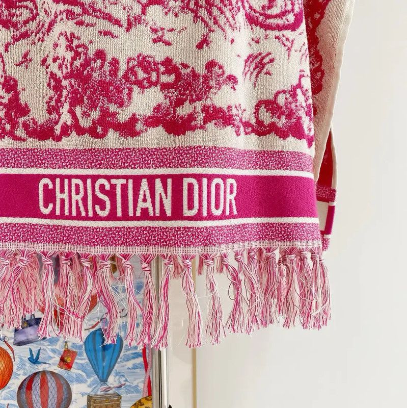 Dior Dior Pink Cotton Logo Knit Women's Sweater 0089 Size ONE SIZE - 5 Thumbnail