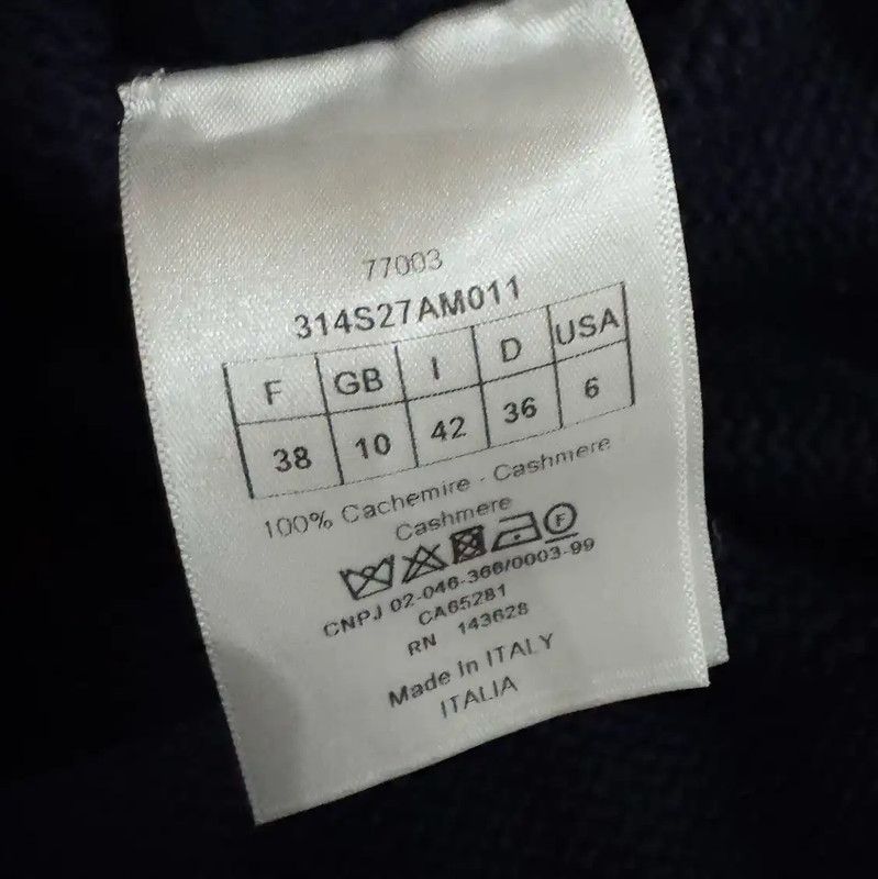 Dior Dior Blue Cashmere Women's Pullover 0089 Size M / US 6-8 / IT 42-44 - 4 Thumbnail