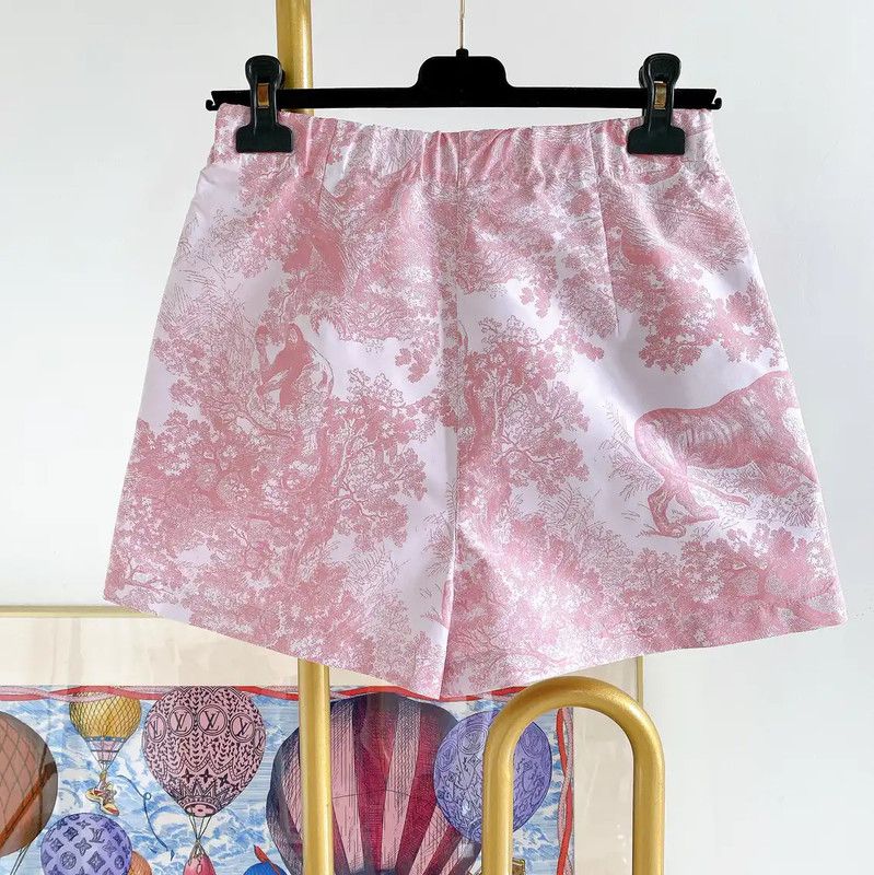 Dior Dior Pink Polyester Spring Shorts for Women 0089 Size 23" - 2 Thumbnail