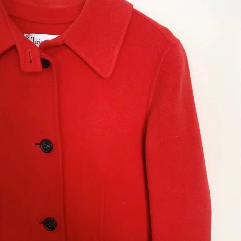 Dior Dior Red Cotton Women's Coat Size S 0089 Size S / US 4 / IT 40 - 3 Thumbnail