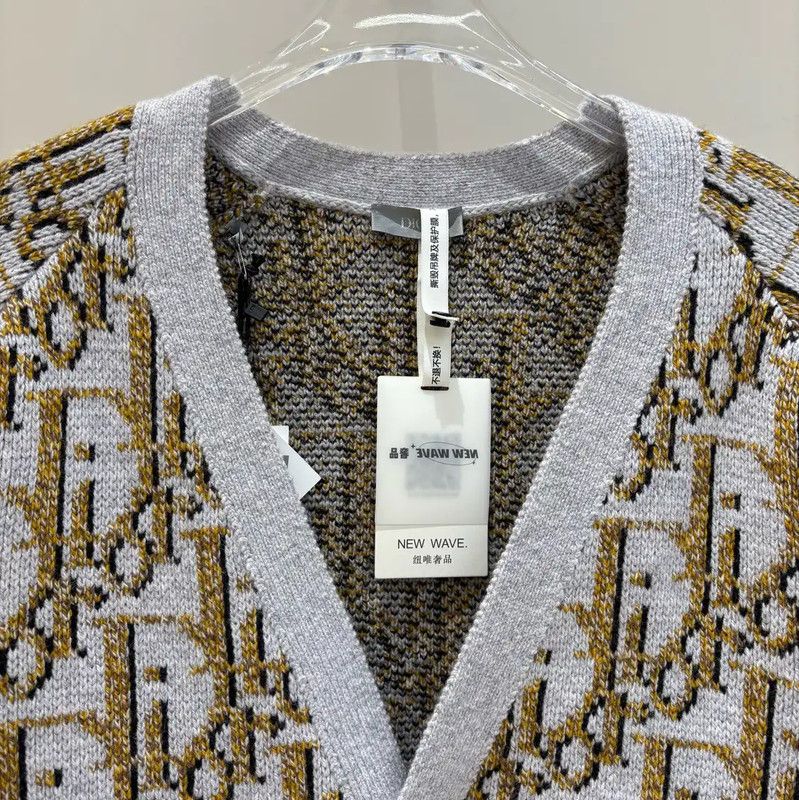Dior Dior Gray Wool Long Sleeve Cardigan 0089 Size M / US 6-8 / IT 42-44 - 3 Thumbnail