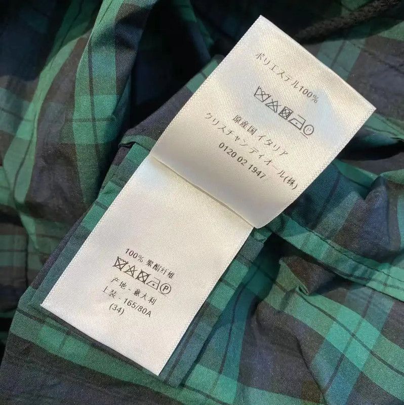 Dior Dior Green Check Print Women's Jacket 0089 Size ONE SIZE - 6 Thumbnail