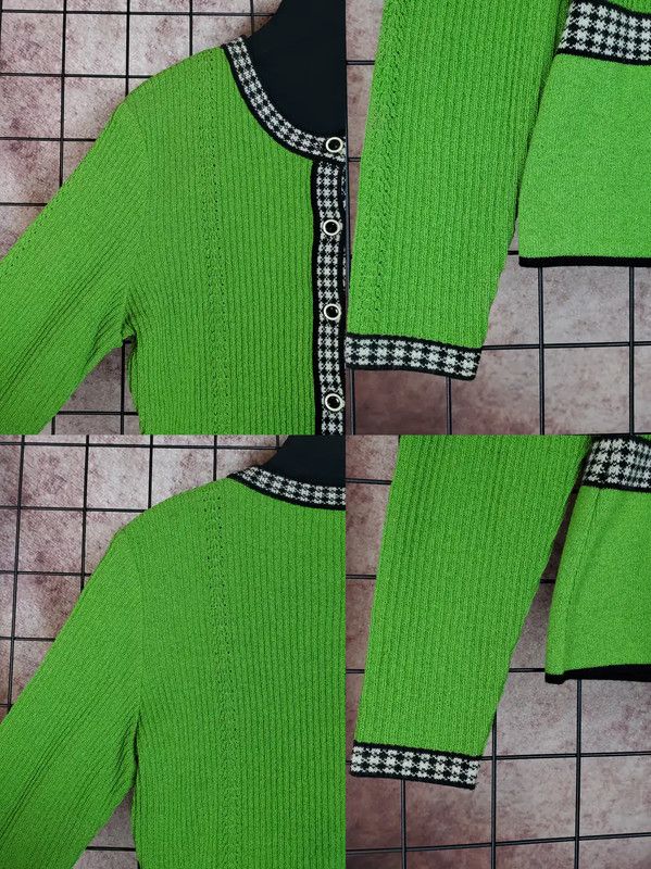 Dior Dior Green Wool-Blend Long Sleeve Top 0089 Size M / US 6-8 / IT 42-44 - 6 Thumbnail