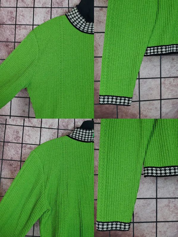 Dior Dior Green Wool-Blend Long Sleeve Top 0089 Size M / US 6-8 / IT 42-44 - 7 Thumbnail
