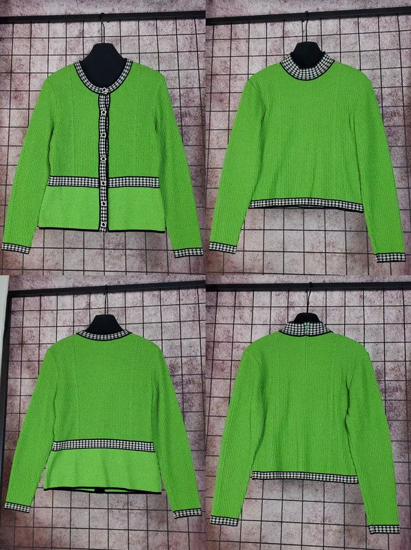 Dior Dior Green Wool-Blend Long Sleeve Top 0089 Size M / US 6-8 / IT 42-44 - 3 Thumbnail
