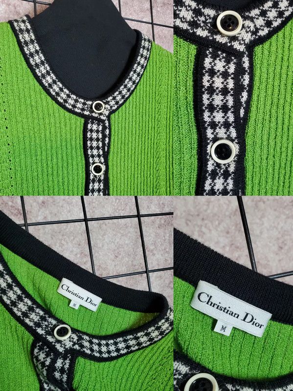 Dior Dior Green Wool-Blend Long Sleeve Top 0089 Size M / US 6-8 / IT 42-44 - 9 Thumbnail