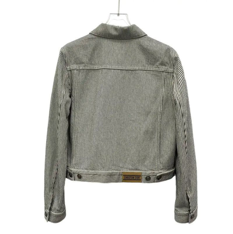 Dior Dior Women's Striped Cotton Jacket in Size S 0089 Size S / US 4 / IT 40 - 2 Thumbnail