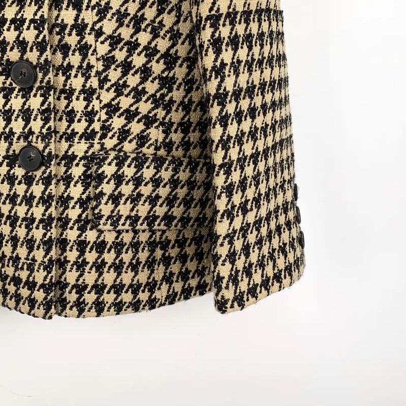 Dior Dior Brown Houndstooth Women's Jacket 0089 Size S / US 4 / IT 40 - 4 Thumbnail