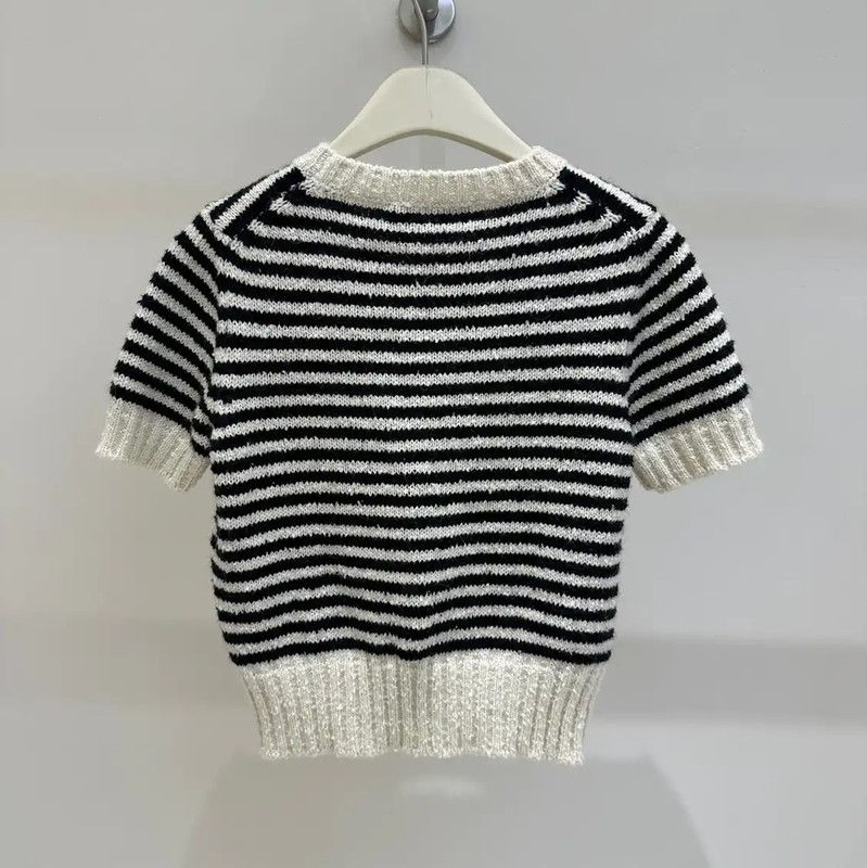 Dior Dior Striped Cotton Short Sleeve Top 0089 Size S / US 4 / IT 40 - 5 Thumbnail