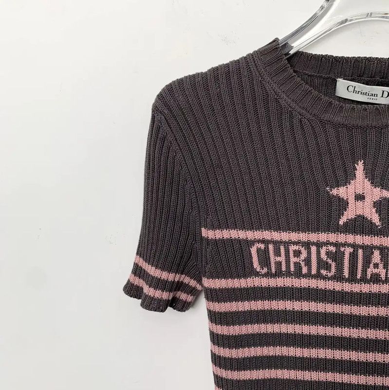 Dior Dior Color-Blocked Ribbed Cotton Sweater 0089 Size XS / US 0-2 / IT 36-38 - 3 Thumbnail
