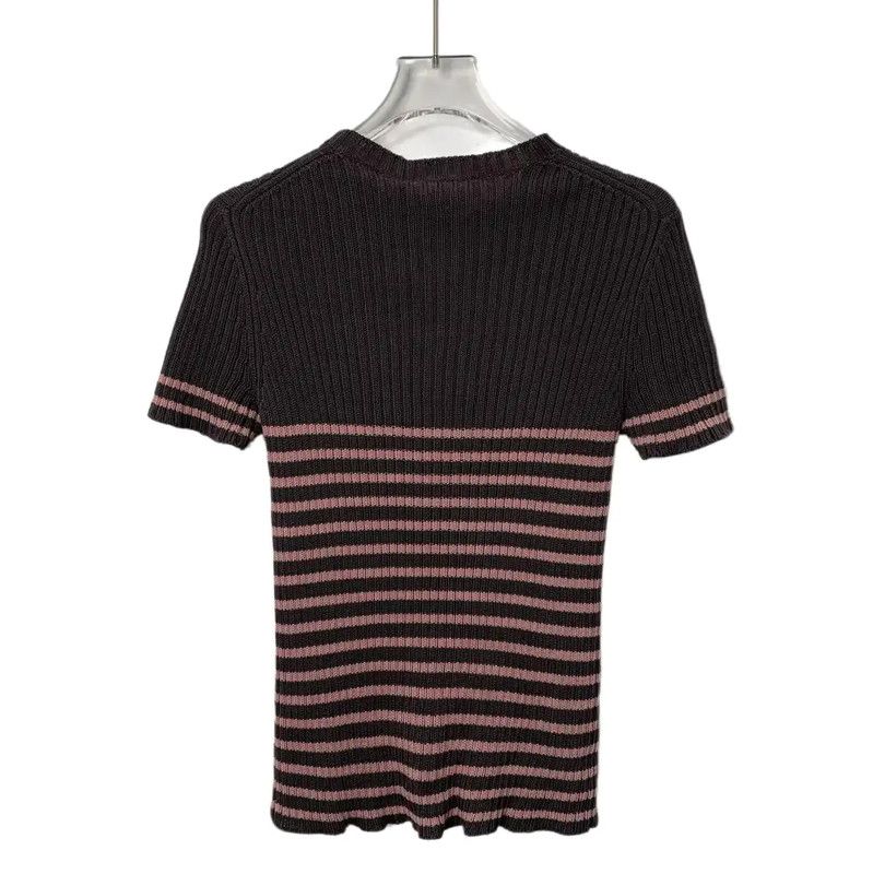 Dior Dior Color-Blocked Ribbed Cotton Sweater 0089 Size XS / US 0-2 / IT 36-38 - 2 Thumbnail