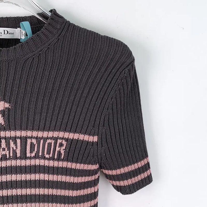 Dior Dior Color Block Cotton Women's Pullover Sweater 0089 Size S / US 4 / IT 40 - 3 Thumbnail