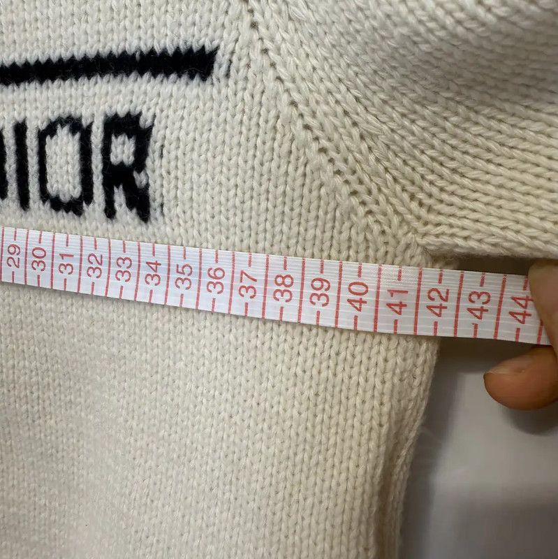 Dior Dior Women's White Wool Short Sleeve Sweater 0089 Size M / US 6-8 / IT 42-44 - 8 Thumbnail