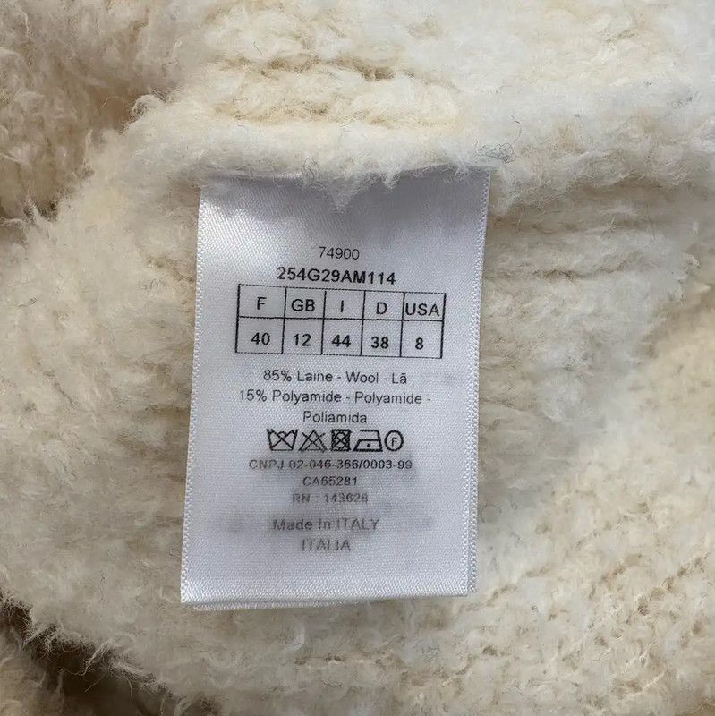 Dior Dior Winter Ivory Wool Long Sleeve Sweater 0089 Size M / US 6-8 / IT 42-44 - 8 Thumbnail